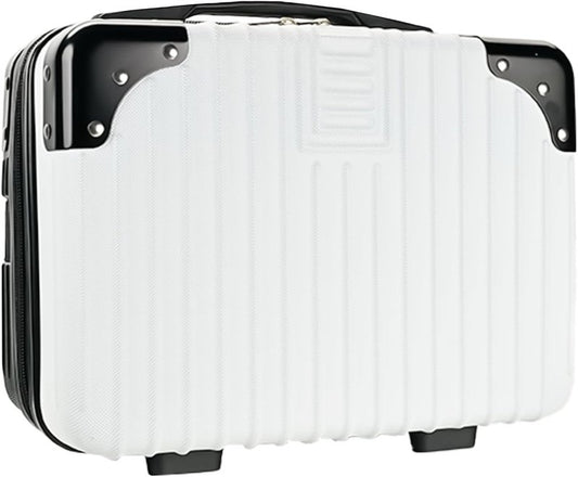 Cosmetic Organizer - 14-Inch Hard Shell Travel Makeup Case | Portable Suitcase for Women