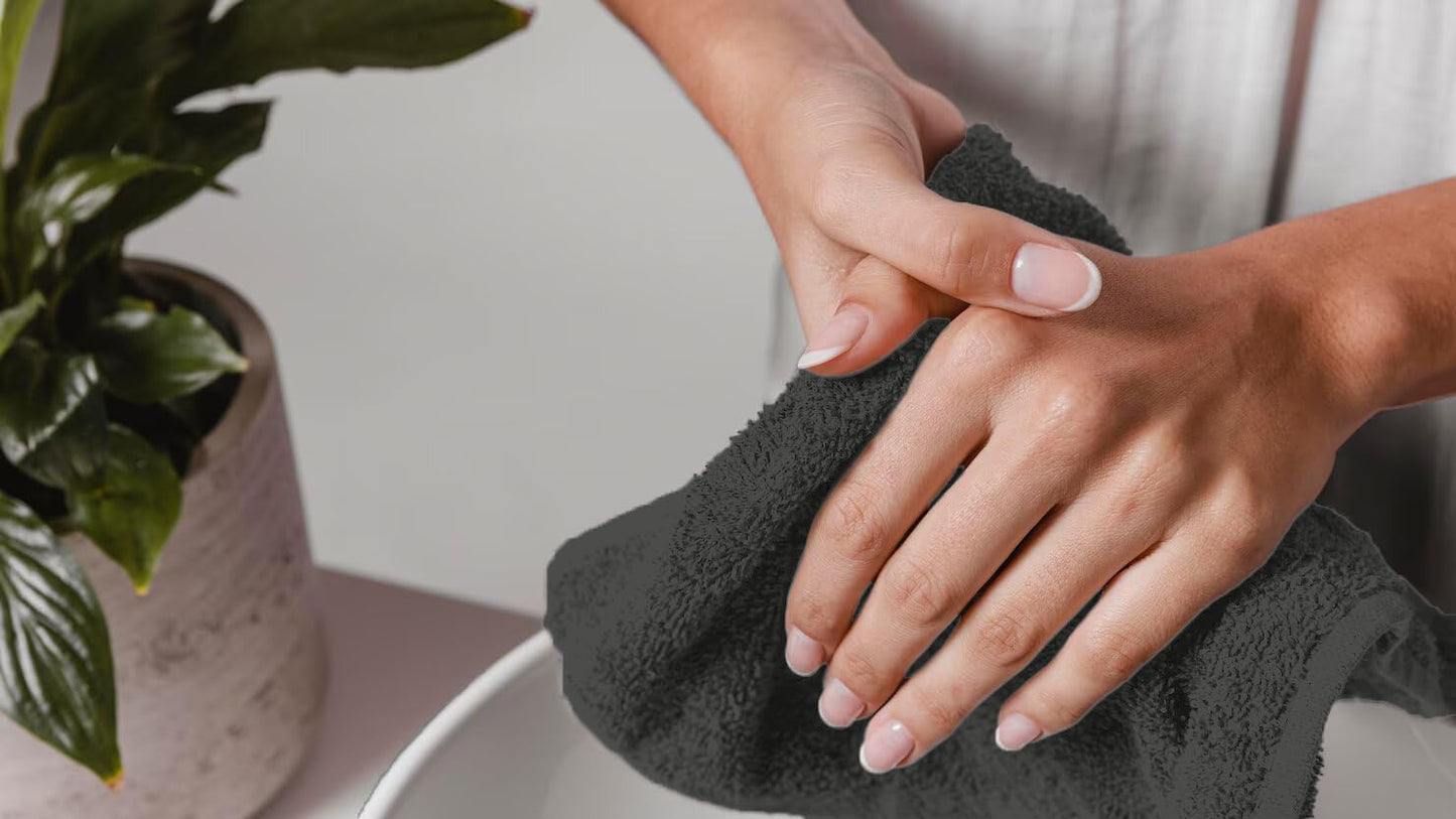 Avalon Towels Wash Cloths for Showering 48 Pack 100% Cotton Grey Washcloths Bulk 12x12 Wash Rags, Facial Towel, Face Towels for Body, Bath Washcloth, Fingertip Towel