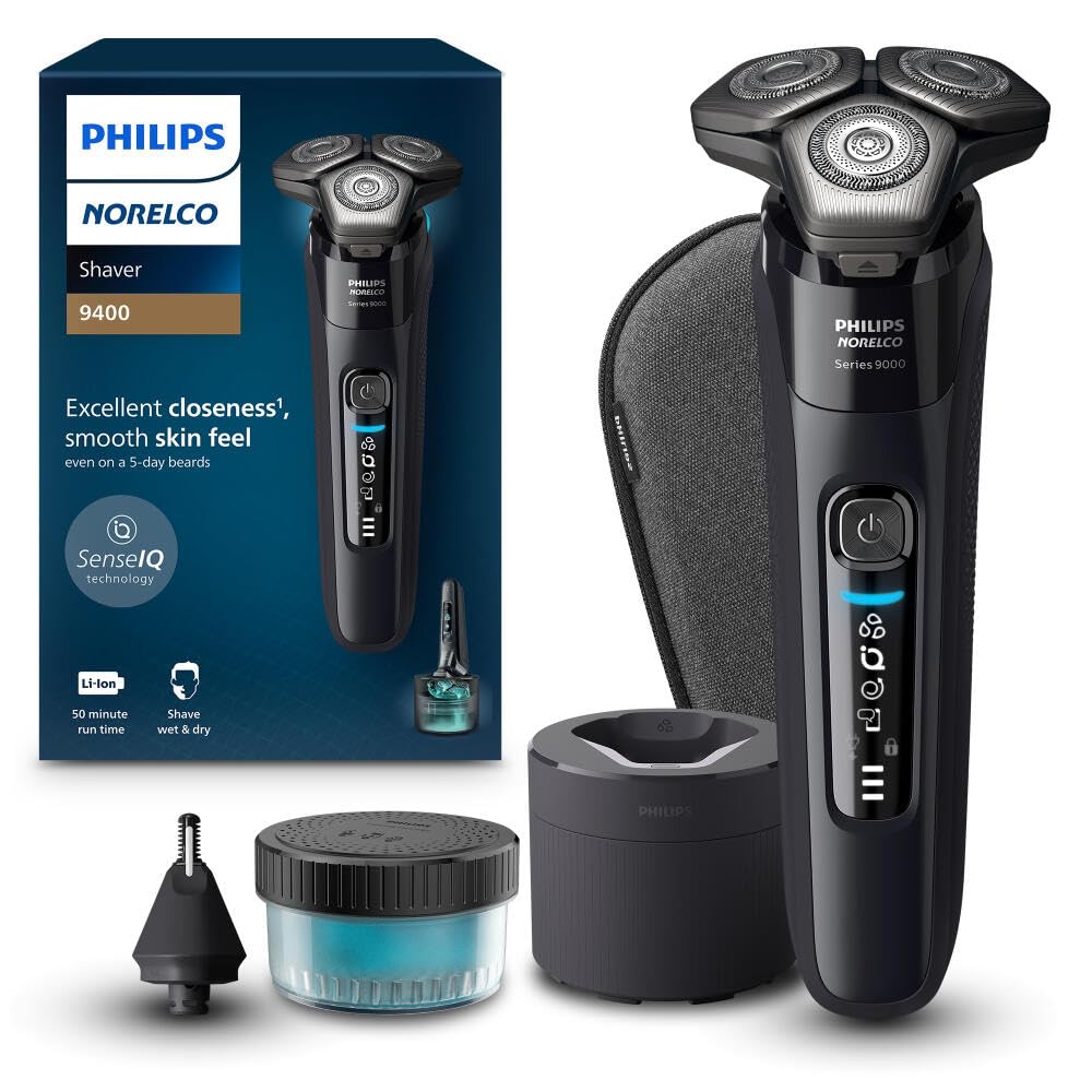 Norelco 9400 Rechargeable Wet Dry Electric Shaver with SenseIQ