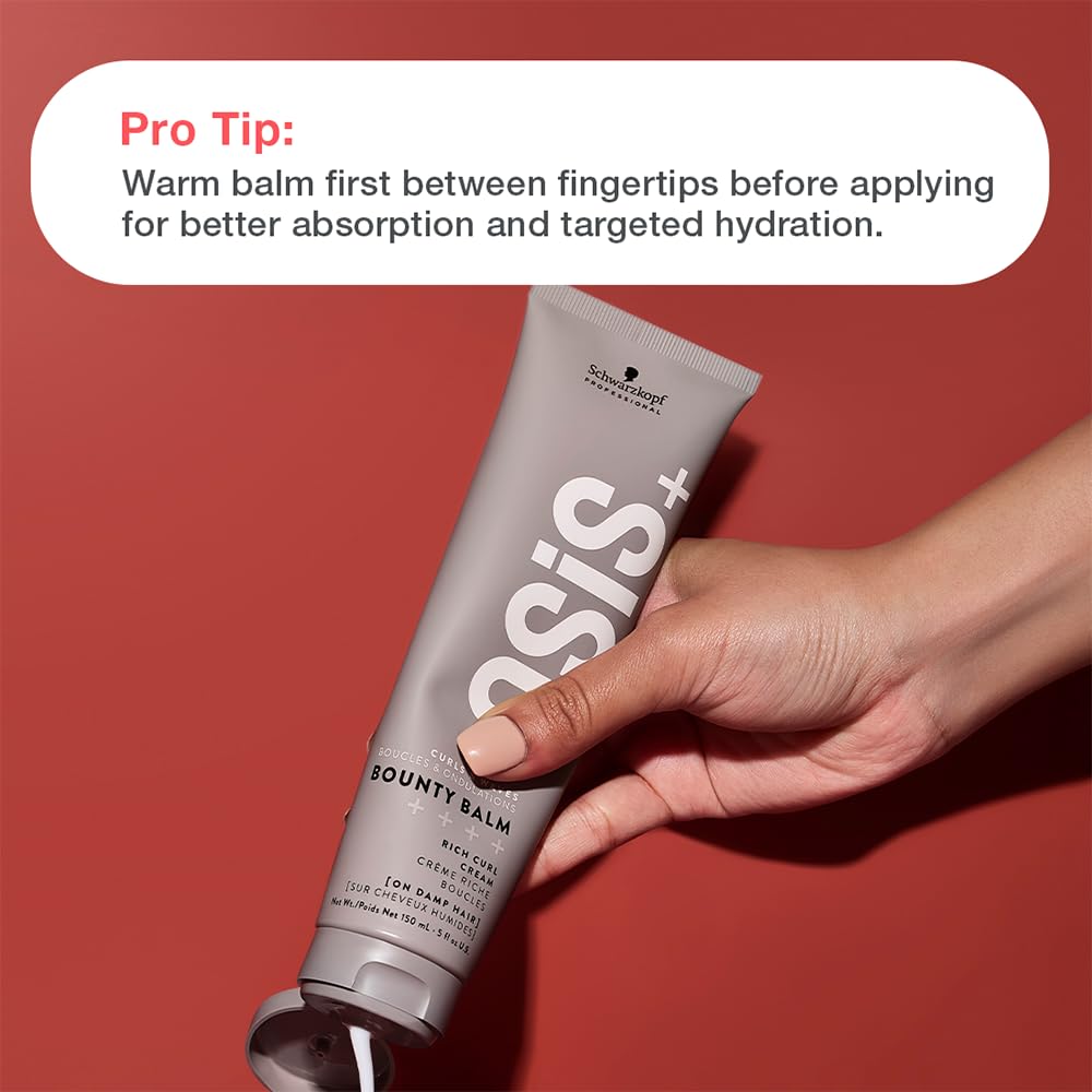 OSiS+ Bounty Balm Rich Curl Cream 5oz – Curl Enhancing, Frizz Control & Humidity Protection for Wavy, Curly, Textured Hair