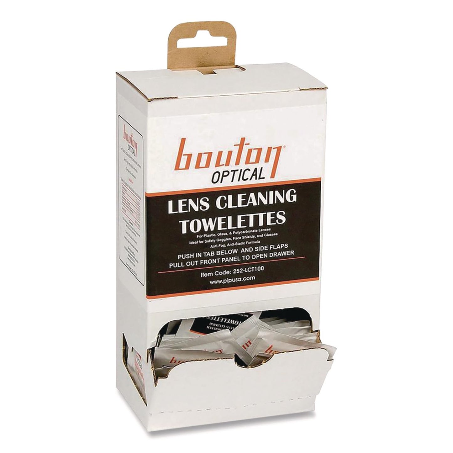 BOUTON 1LCT100 PRE-MOISTENED DISPOSABLE LENS CLEANING STATION (PACK OF 8)