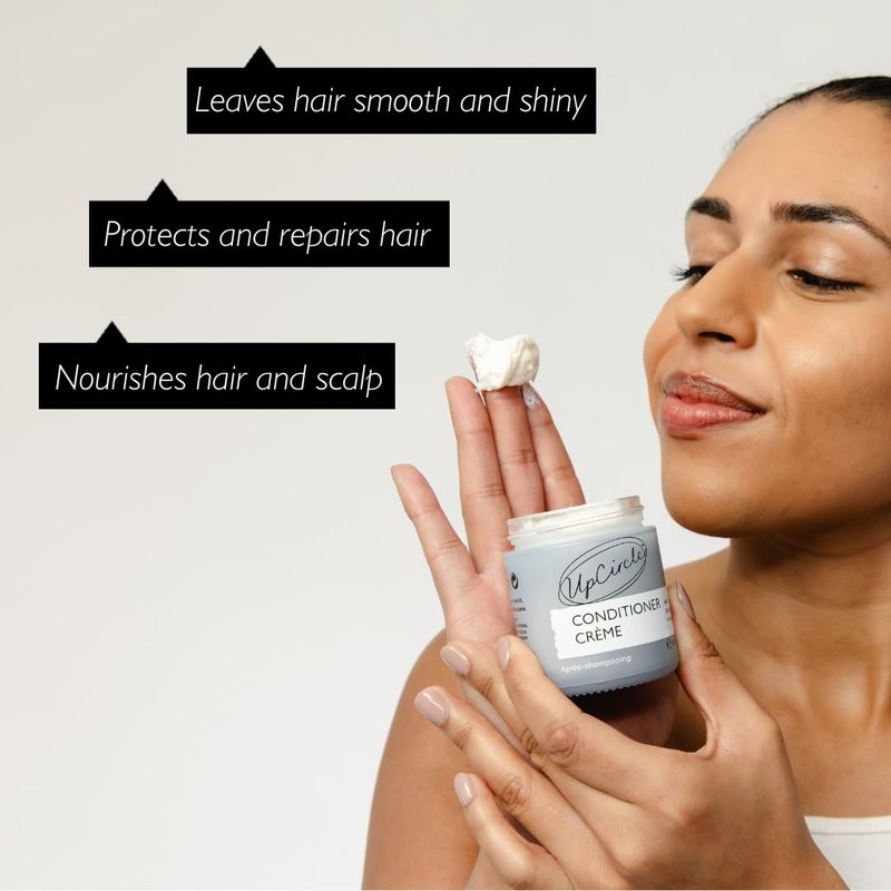 UpCircle Conditioner Crème with Rosemary Oil + Vitamin E – Gentle Formulation To Repair + Protect – Bamboo Extract + Orange Peel – Natural, Vegan + Cruelty-Free