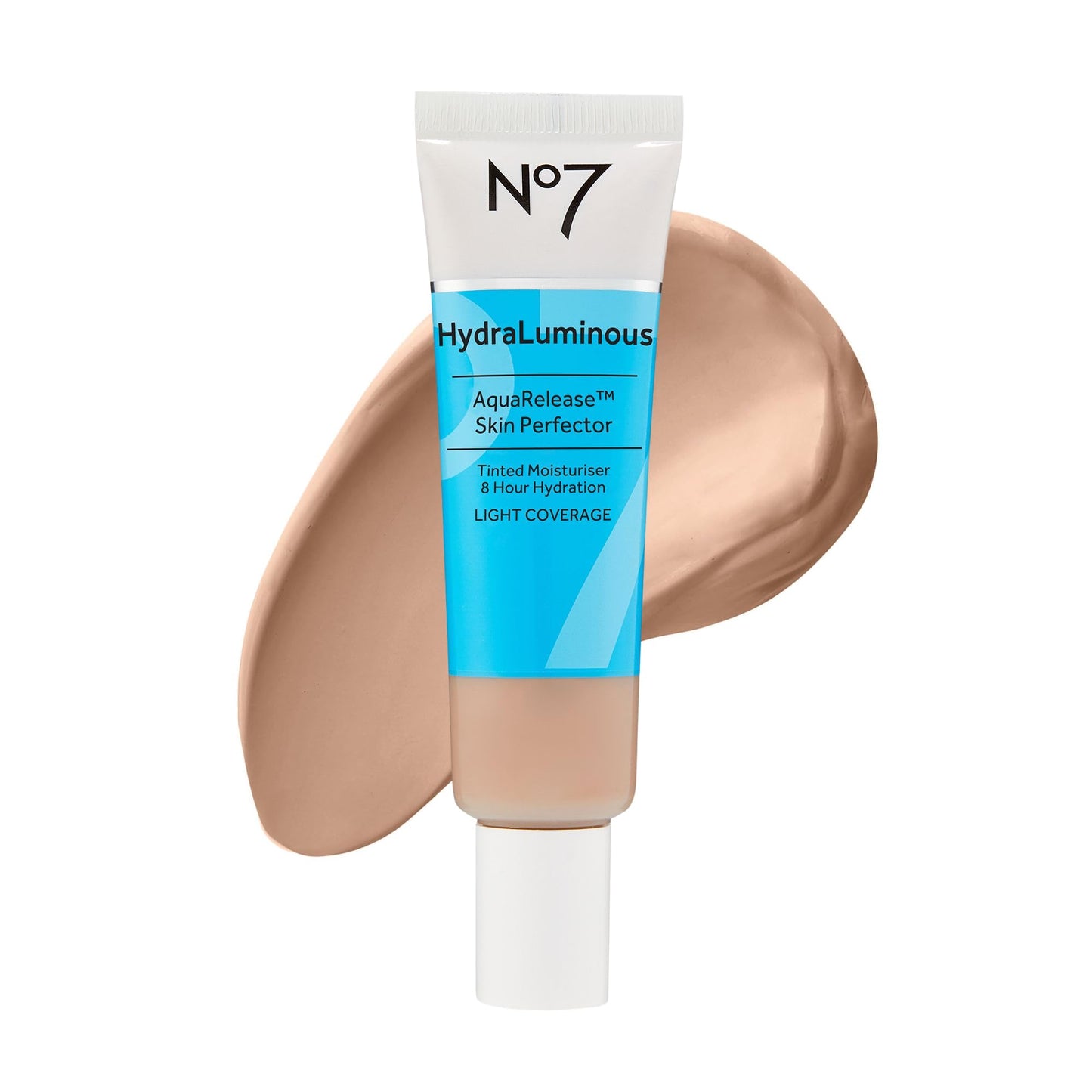 No7 HydraLuminous AquaRelease Skin Perfector - Hydrating Tinted Moisturizer & Foundation for Face - Ceramides & Vitamin B5 for Long Lasting Skin Hydration (30 ml)