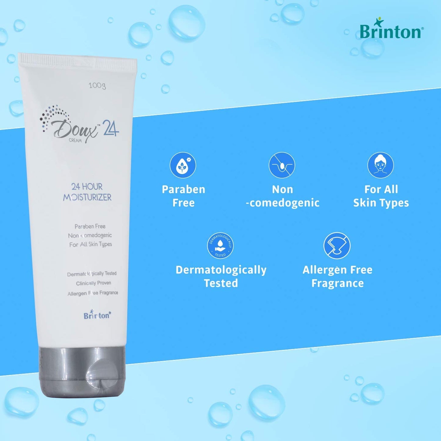 24-Hour Daily Moisturizing Cream for Dry & Itchy Skin - Paraben-Free & Non-Greasy | 3.5 oz