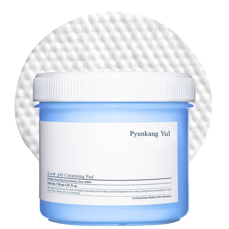 Pyunkang Yul Low pH Cleansing Pads - Hypoallergenic Makeup Wipes | 140ml, 70 Count