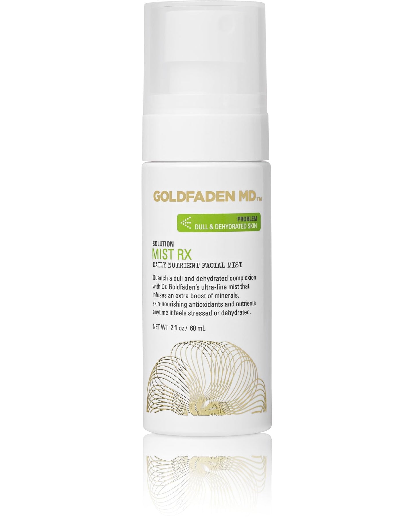 GOLDFADEN MD Mist RX | Daily Nutrient Face Mist | w/Aloe Vera Water, Plant Stem Cells & Antioxidants | Delivers Hydration & Revitalizes | Nourishing Makeup Setting Spray | 2.0 fl oz / 80 mL