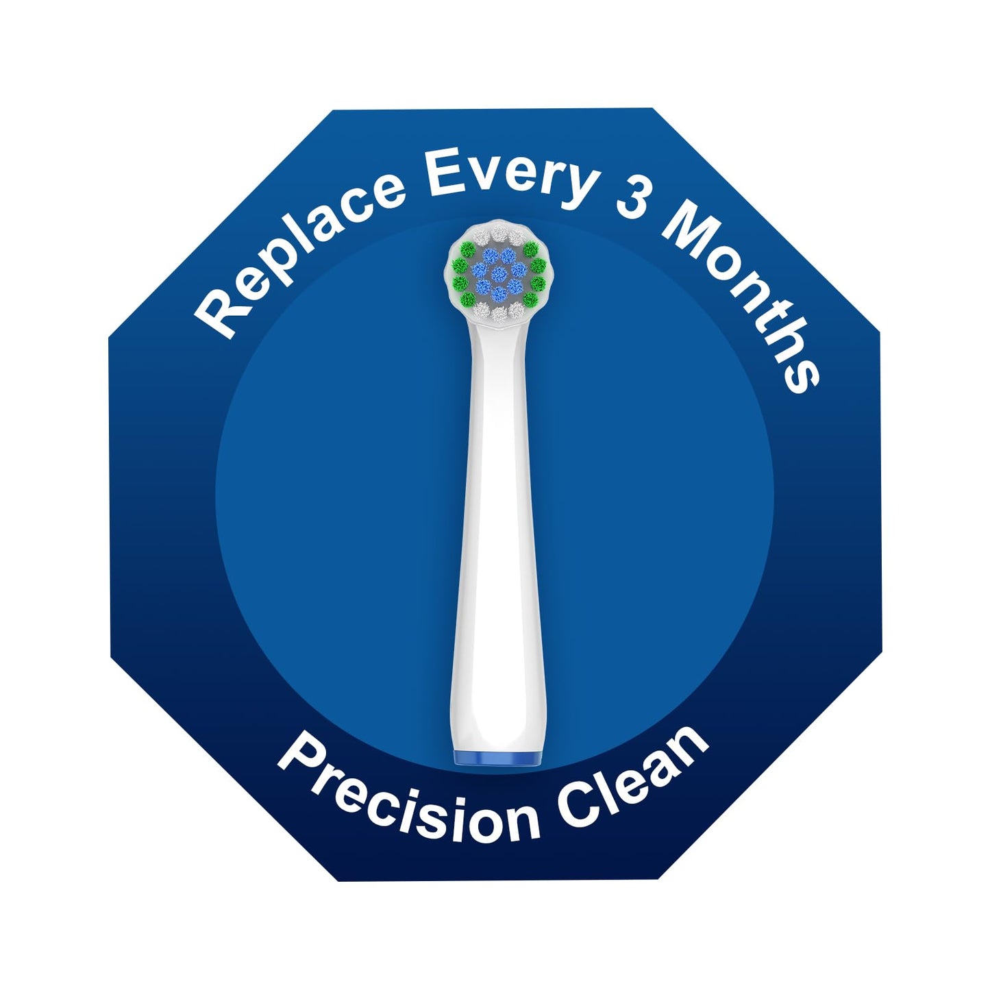 Replacement Heads Compatible with Oral B for Deep Cleaning and Gum Protection, 8 Pcs Precision Refill Brush Heads Compatible with Oral B Pro 1000, Genius X, Smart 1500 Series Electric Toothbrush