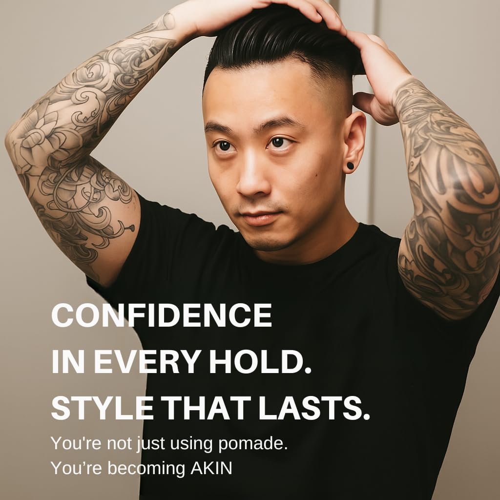Hair Pomade for Men & Women - Firm Hold, Medium Shine | Water-Based, Easy to Wash Out | 3.3oz Travel Size