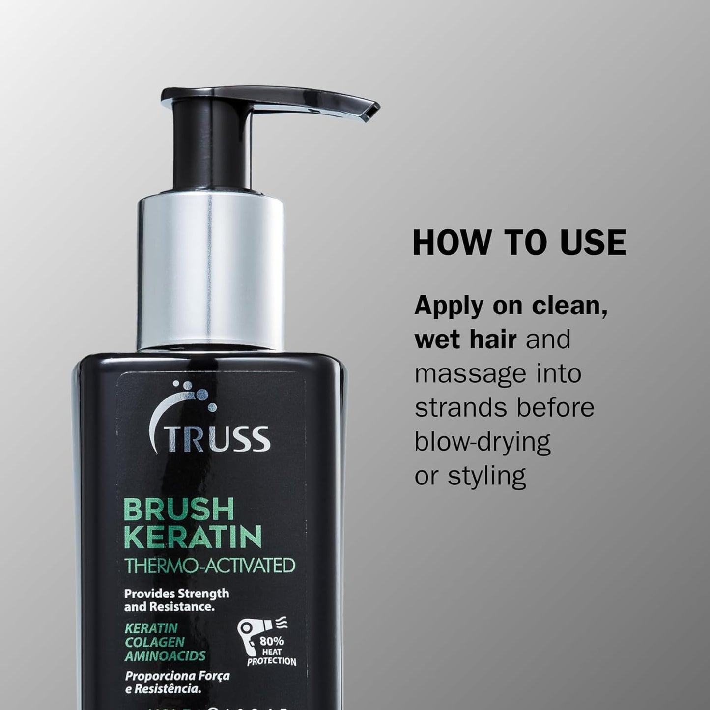 Truss Brush Keratin Treatment - Thermo-Activated Formula for Smooth Hair | 8.45 Ounce