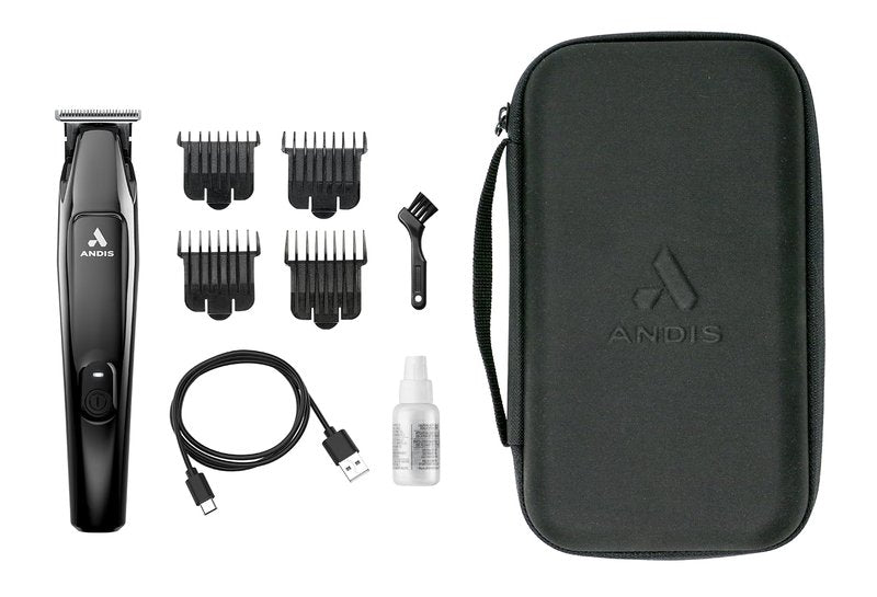 Andis 562888 Slimline Pro II Cordless Beard and Hair Trimmer, Lithium-Ion, 4 Attachment Combs, Lightweight, Powerful Motor, Black