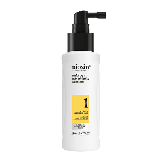 Nioxin Scalp + Hair Thickening System 1 Leave on Treatment | For Natural or Untreated Hair with Light Thinning | 6.8 Fl oz.