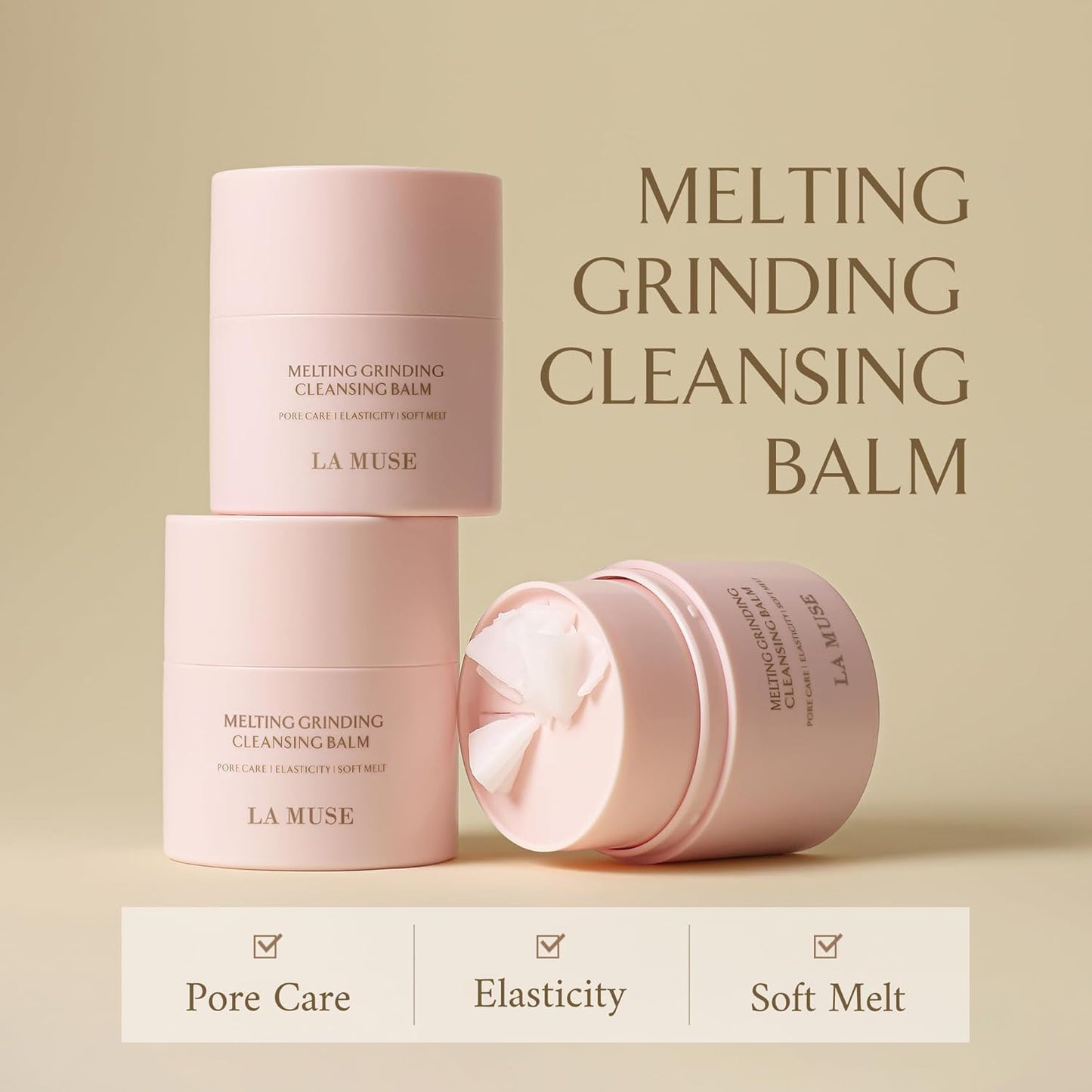 LA MUSE Cleansing Balm - Hydrating Makeup Remover & Exfoliator | 6.76 fl oz | Korean Skin Care