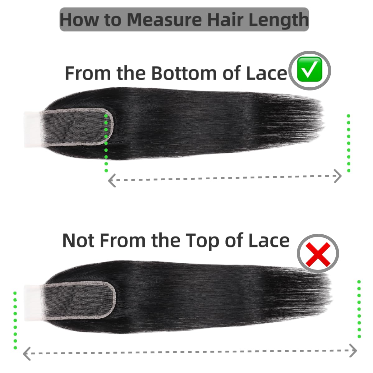 2x6 HD Lace Closure Straight Human Hair 18 Inch 2 by 6 HD Lace Closure 100% Brazilian Virgin Unprocessed Middle Part Human Hair Kim K Closure With Baby Hair Natural Color