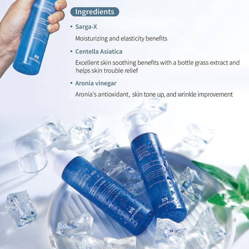 Marine Collagen Revital Peptide Mist - Hydrating Facial Spray with Centella & Peptides | 120ml Daily Moisture Boost