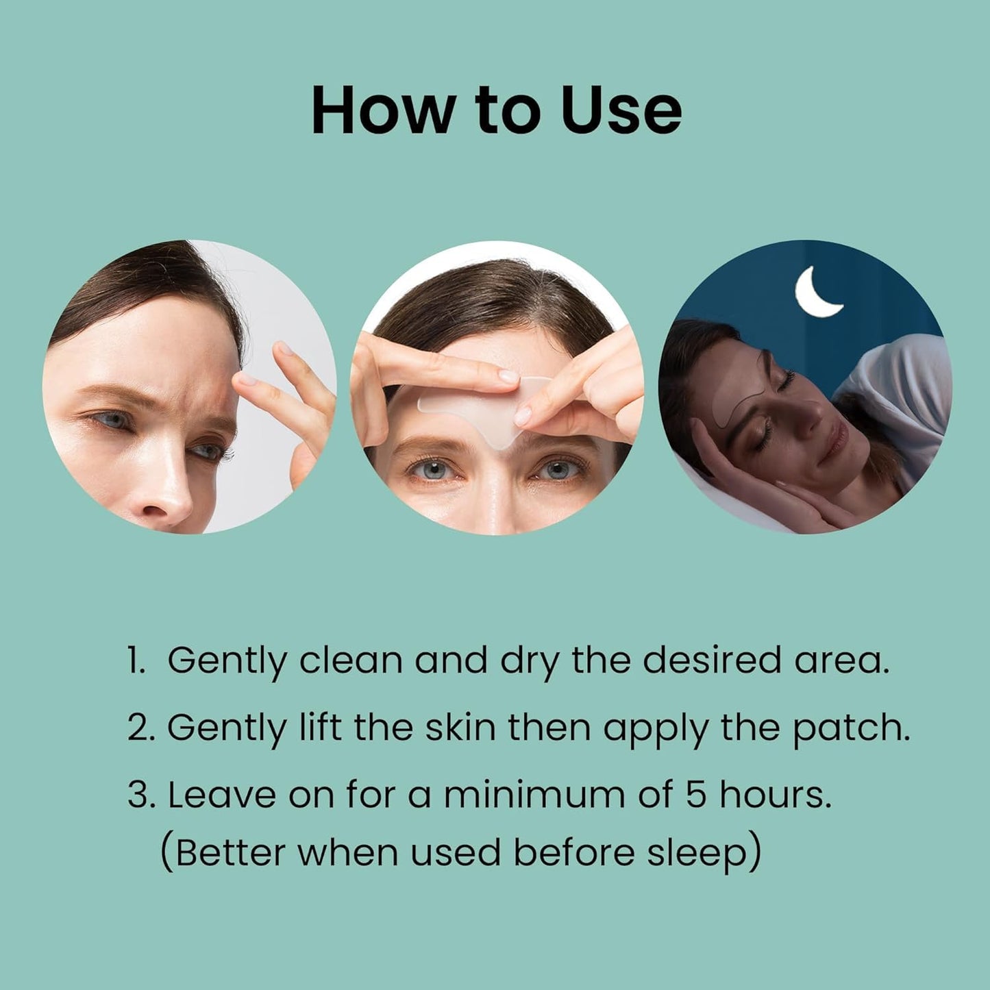 NURIVE Advanced Wrinkle Patches 20ct Smile Line, Frown Line Wrinkle Patches for Facial Korean Skin Care Face Wrinkle Tape Invisible Overnight with Retinol & Collagen (Large (Forehead))