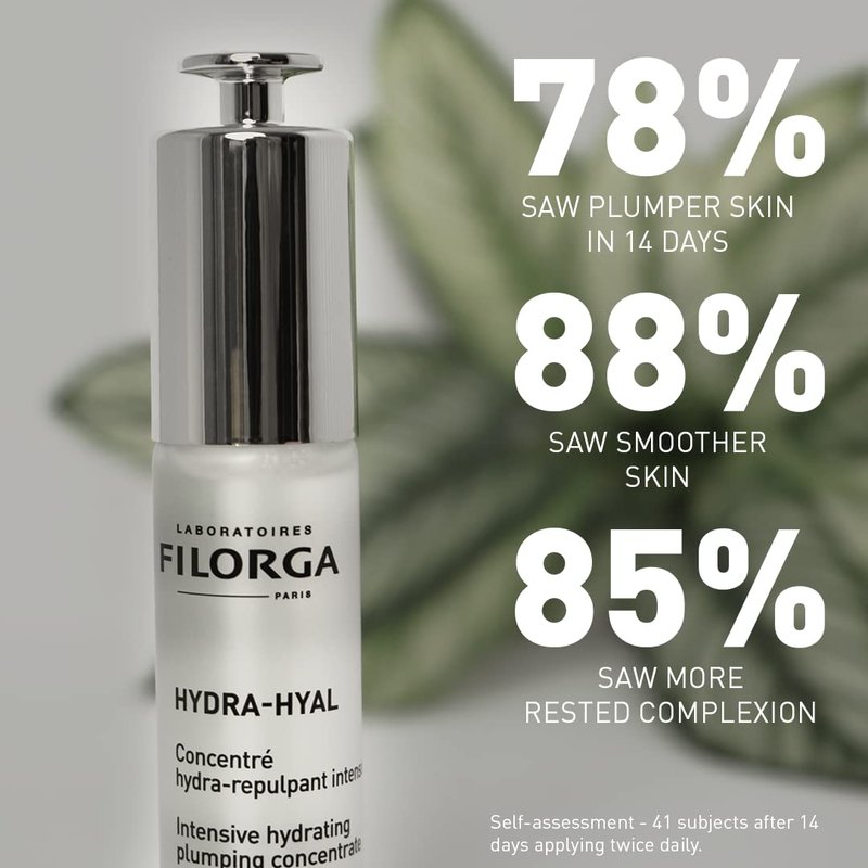 Filorga Hydra-Hyal Intensive Hydrating & Plumping Face Serum Treatment, Concentrated with Hyaluronic Acid for Anti Aging Skin Brightening and Moisturizing, 1 fl. oz.