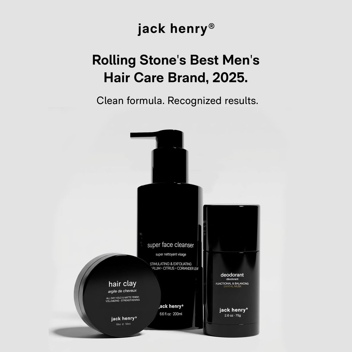 Jack Henry Hydrating Facial Cleanser (6.6 fl oz) - Kakadu Plum Face Cleanser - Coriander & Hyaluronic Acid- Luxurious Creamy Cleanse for Exfoliating Skin