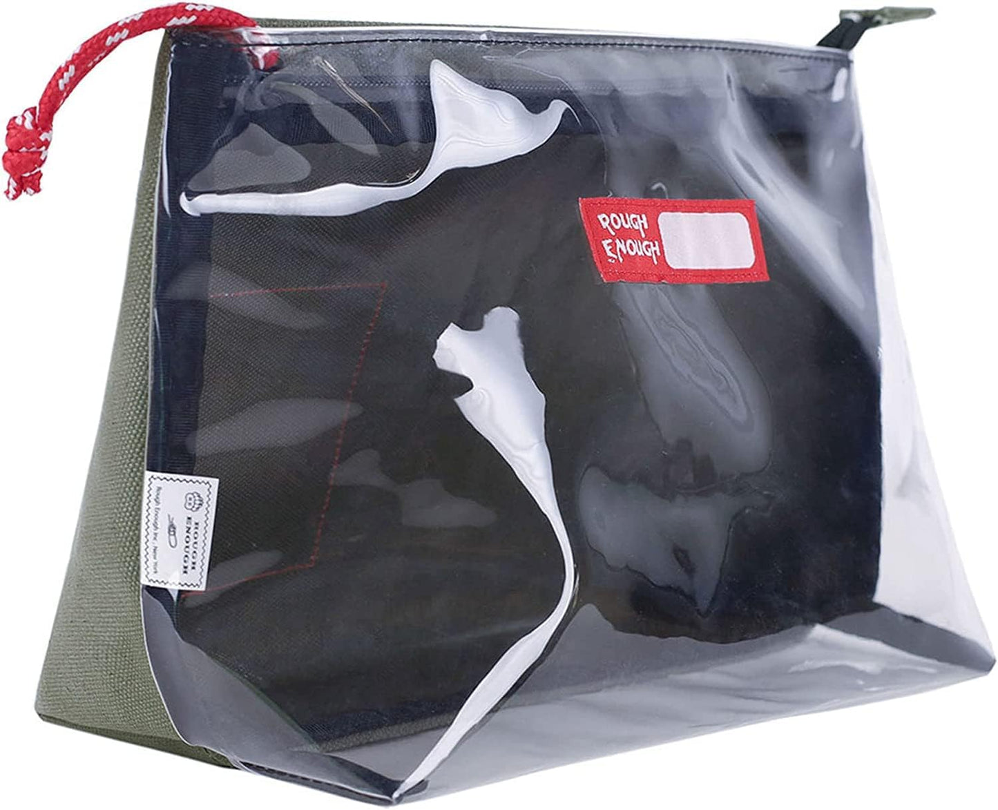 Clear TSA Approved Toiletry Bag - Durable Canvas Travel Dopp Kit for Men | Army Green