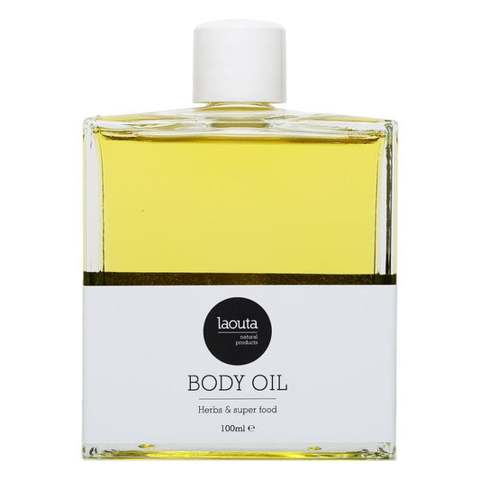 LAOUTA Daily Hydration Body Oil – Greek Sage for Radiant Skin – Formulated w/Nourishing Natural Oils: Olive, Almond & Apricot – Hydrating/Luxury Body Oil (3.38 Fl oz)