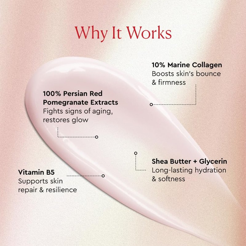 The Face Shop Pomegranate & Collagen Volume Lifting Eye Cream | Deep Revitalizing Cream for Elasticity, Firmness & Density | Anti-Aging Korean Moisturizer | Plump & Smoothen Your Skin, 3.38 Fl Oz