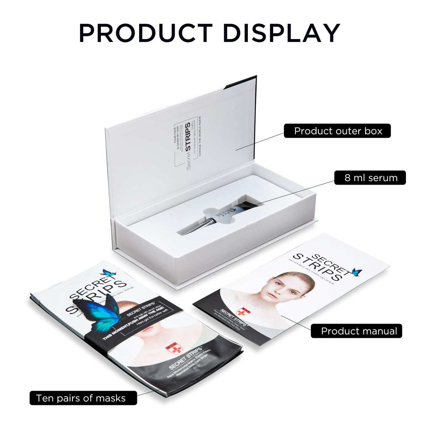 SECRET STRIPS Anti Wrinkle Patches to Remove Face Wrinkles Treatment,Smooth Nasolabial Folds Wrinkle Patches Face Masks Beauty Product
