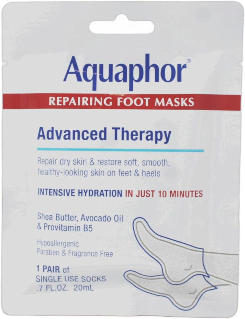 Moisturizing Foot Masks - Aquaphor Repairing Socks with Avocado Oil & Shea Butter | Pack of 6