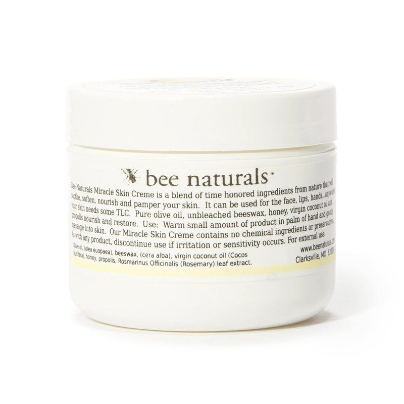 Miracle Skin Crème - All-Natural Hydrating Cream with Olive Oil, Beeswax & Coconut Oil | 4 oz for Full Body Nourishment