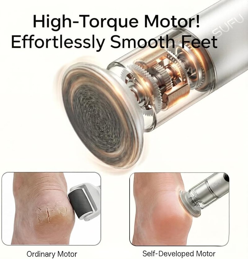Electric Foot Callus Remover - 2 in 1 USB Rechargeable Foot File with Digital Display | Cordless Aluminum Pedicure Tool in Silver