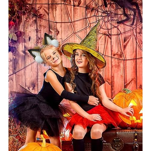 Fox Cat Ear Headband Wolf Ears Headwear Halloween Cosplay Hairbnad Handmade Animal Head Accessories for Women Men