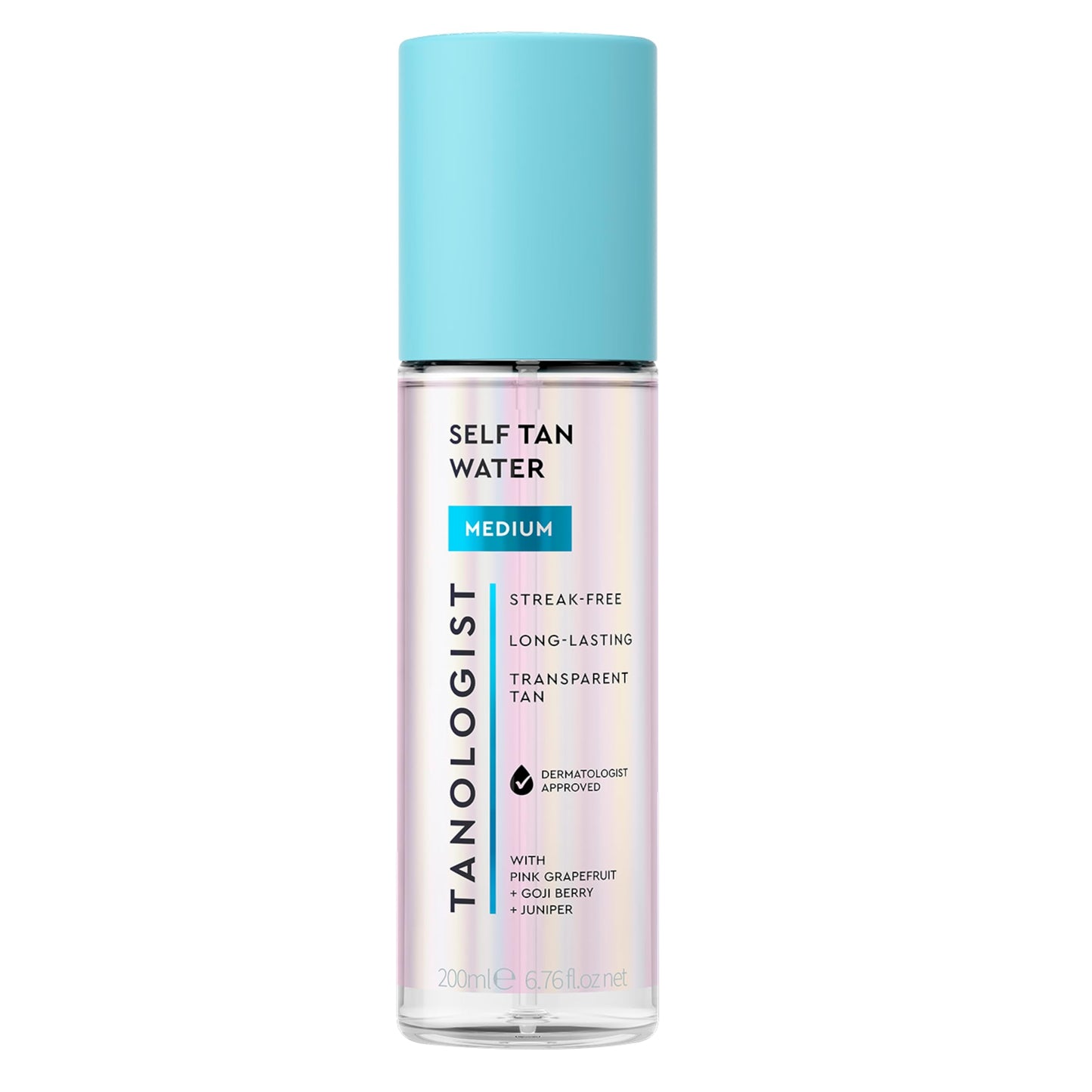 Tanologist Medium Self Tan Water, Clear Tanning Water, Self Tanner Spray, Streak-Free Tanning Mist, Natural Bronzing, No Fake Tan Smell, Long Lasting, Clean Ingredients, 6.76 fl. oz/200 ml Bottle