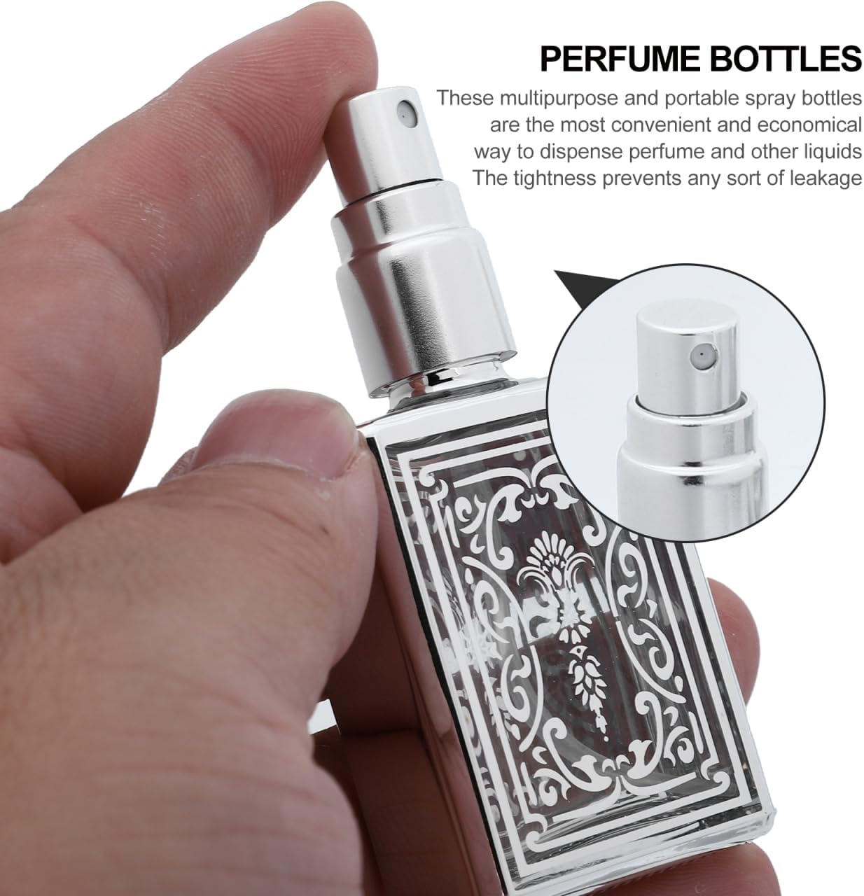 4-Pack Small Perfume Spray Bottles - Refillable Glass Atomizer, Leakproof Mini Fragrance Containers for Travel | 3.14 Inch