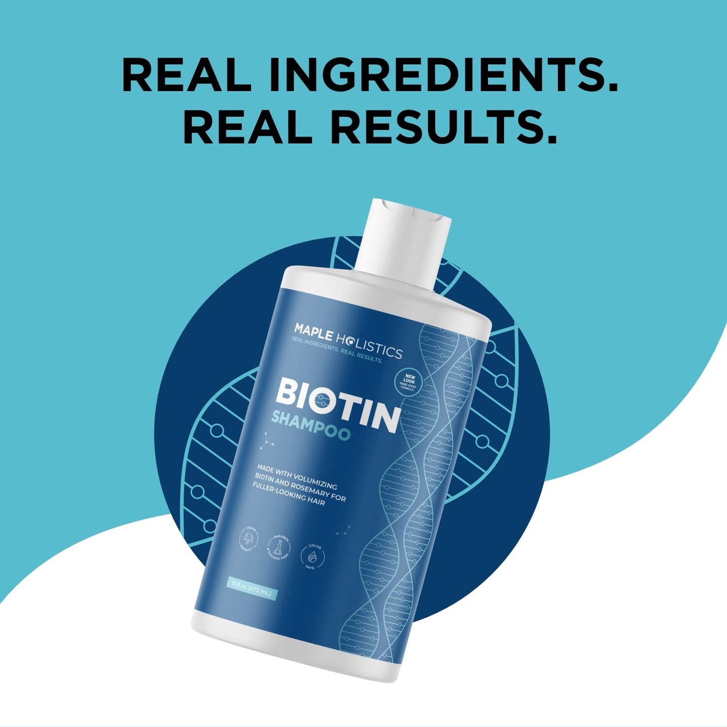 Vegan Biotin Shampoo and Biotin Hair Oil Bundle - Large Hair Thickening Shampoo and Biotin Hair Growth Serum Set for Dry Damaged Hair and Growth with Castor and Rosemary Oil for Hair Growth