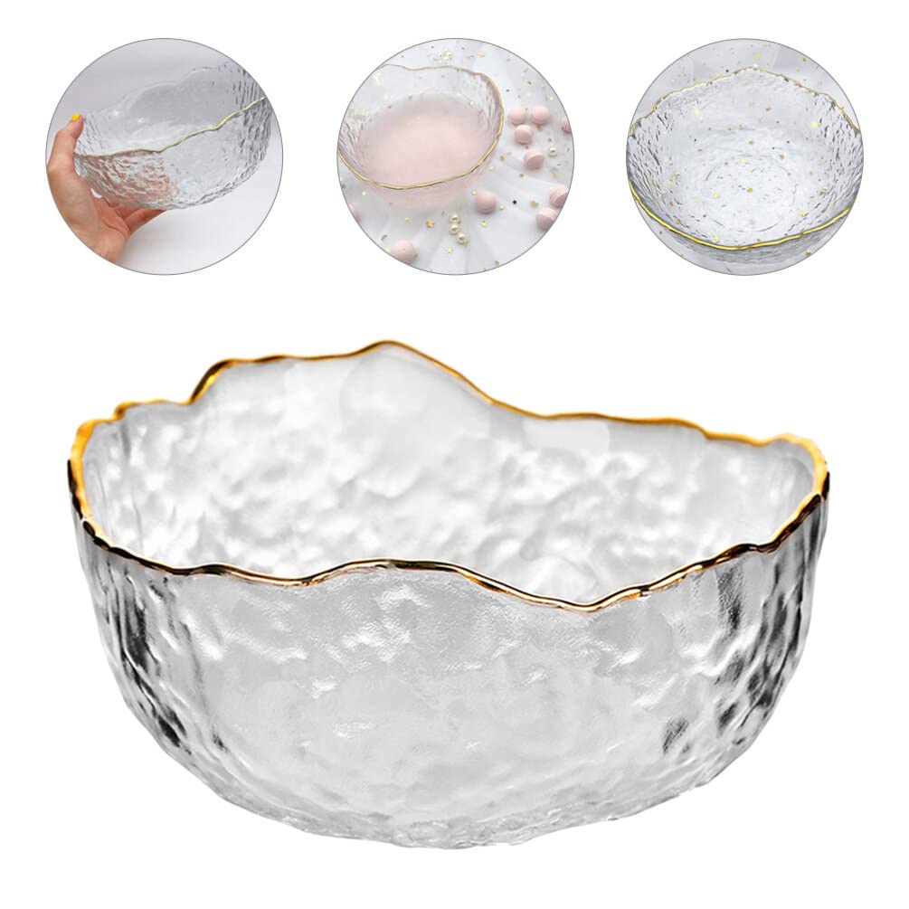 Beavorty Pedicure Bowl 1Pcs Glass Nail Soaking Bowl Nail Art Remover Soak Soaker Manicure Soaking Bowl Nail Salon Bath Bowl for Fingernail Toenail Caring Polish Removal Manicure Bowl