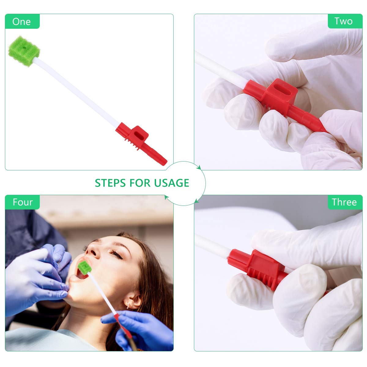 Wellgler's Oral Care Single Use Suction Swab(box of 30)
