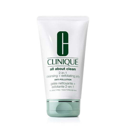 Clinique All About Clean - 2-in-1 Cleansing & Exfoliating Jelly | Salicylic Acid Face Wash for All Skin Types, 5 Fl Oz