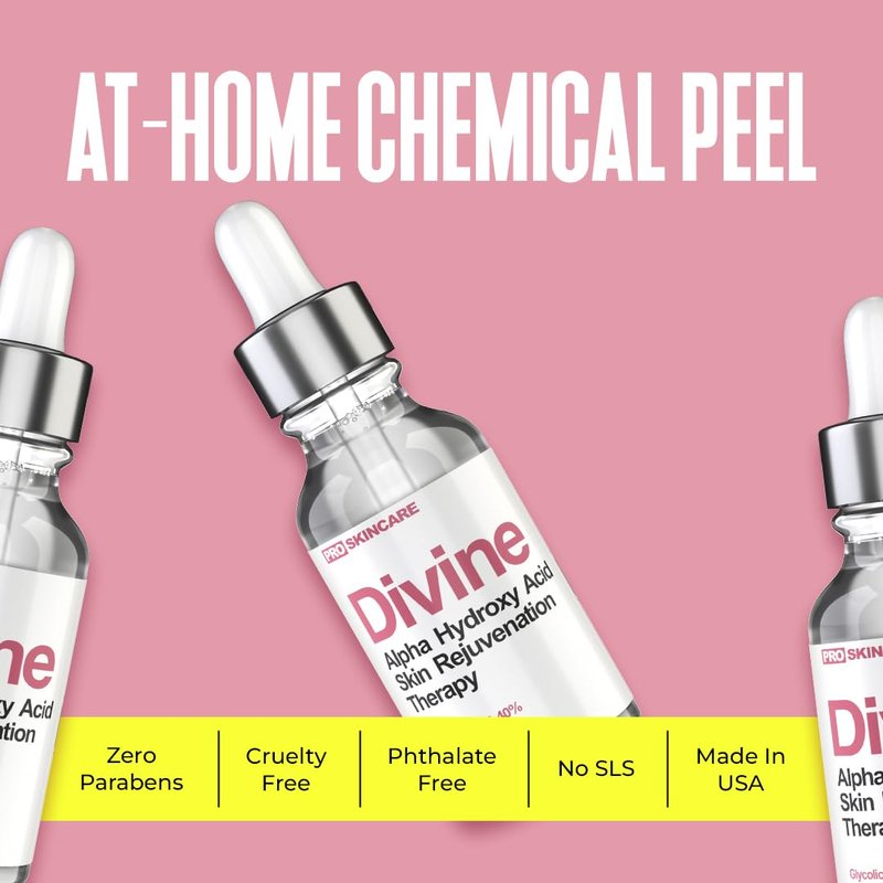 Glycolic Acid Peel 40% Professional Chemical Peel for Face at Home - Intense Alpha Hydroxy Acid Skin Peel For Acne Scars, Collagen Boost, Wrinkles Fine Lines - Liquid Exfoliant Face Peel Mask, 1 Fl Oz