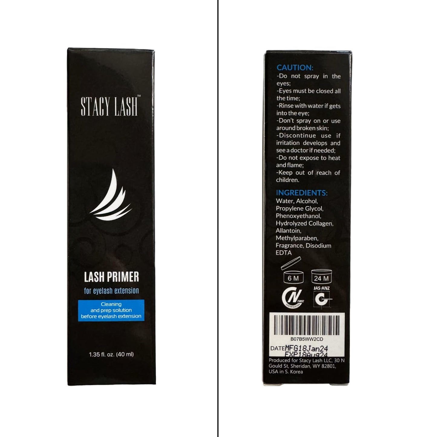 Extra Bonder for Lash Extensions 15ml + Eyelash Extension Primer - Stacy Lash/Eyelash Extension Sealer/Reduces Lash Extension Glue Fumes/Protein Oil Remover/Eyelash Extension Cleanser Spray 40