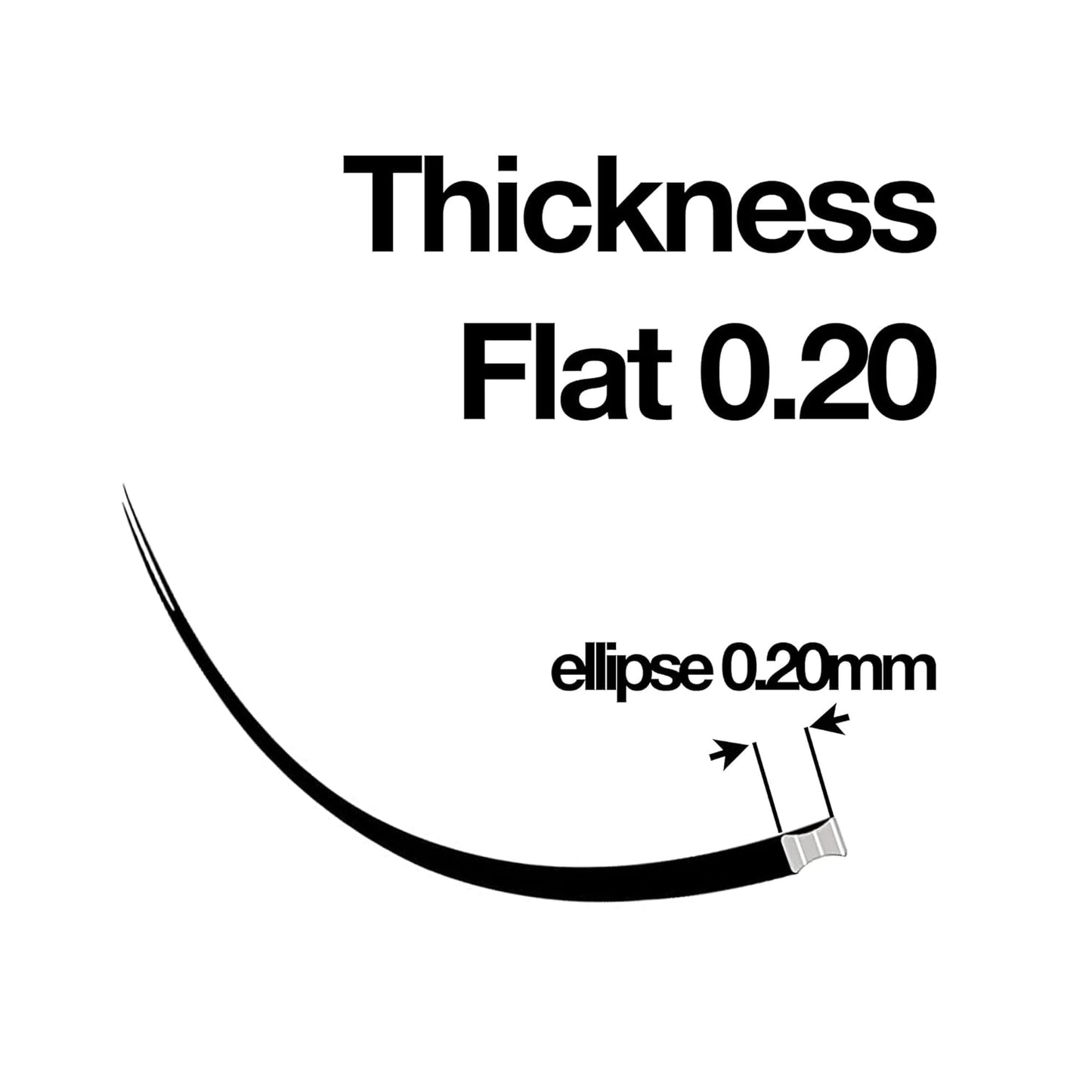 Ellipse Lashes - Flat 0.20mm Thickness D Curl Eyelash Extensions | 9mm Length for Stunning Volume