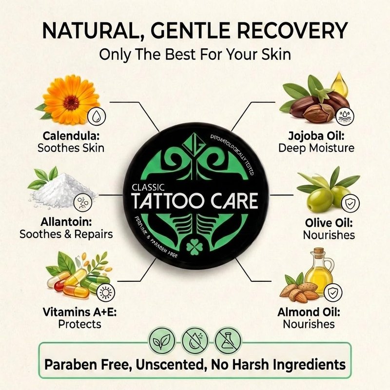 TATTOO CARE Makra Classic – Unscented Aftercare Ointment - for New & Older Tattoos – Deeply Moisturizes and Refreshes – Enhances Colors, Prevents Ink Fading -1.23 Oz (Pack of 3)