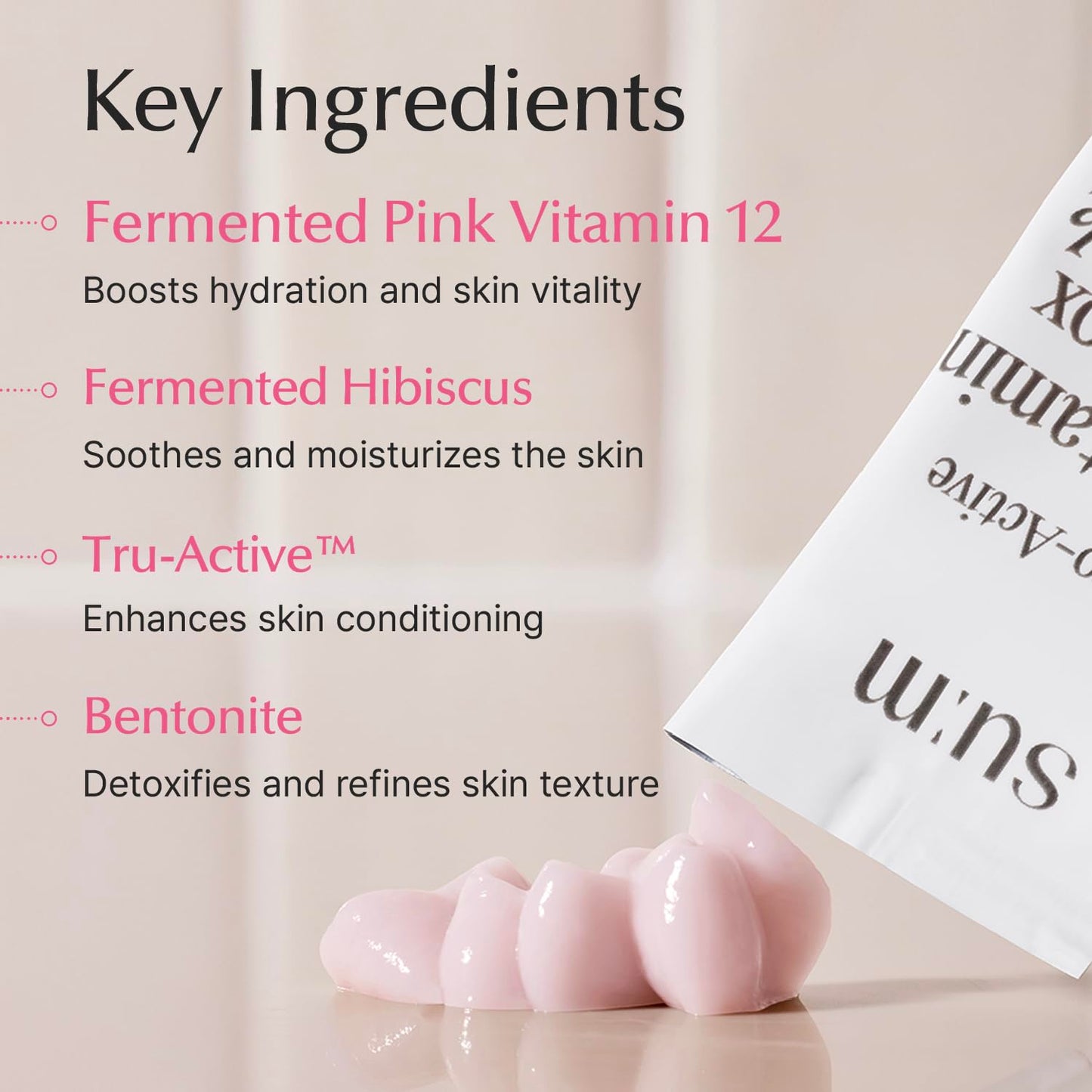 SU:M Micro-Active Pink Vitamin Bubbletox Mask Pack (14-Count) - Foaming Bubble Mask & Deep Pore Cleanser for Hydration with Fermented Pink Vitamin 12 - Korean Skin Care