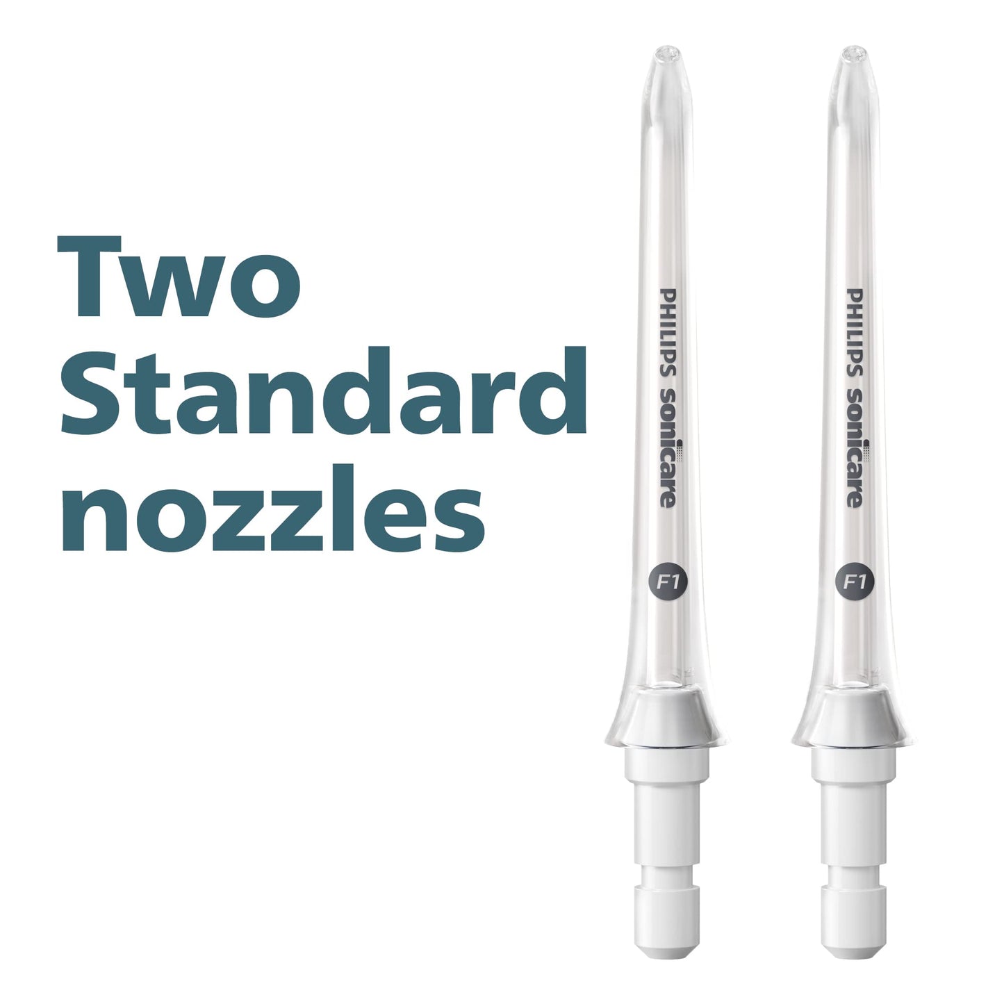 Philips Sonicare Power Flosser Standard Tips (F1), 2pk, White HX3042/00