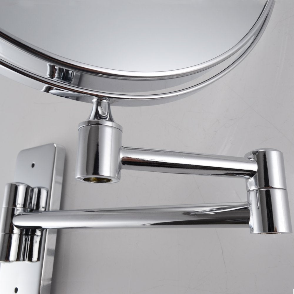Magik 10x Magnification Two-Sided Swivel Wall Mount Mirror 8-Inch, Polished Chrome (10X)