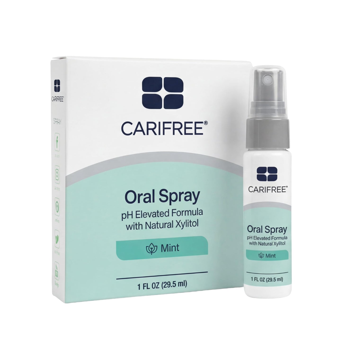 CariFree Oral Spray, Mint Flavored, Xylitol for Moisturization, Neutralizes pH, Fluoride-Free, Freshen Breath, Recommended by Dentists, Dentist Developed, 4 Bottles (1 fl. oz. Each)