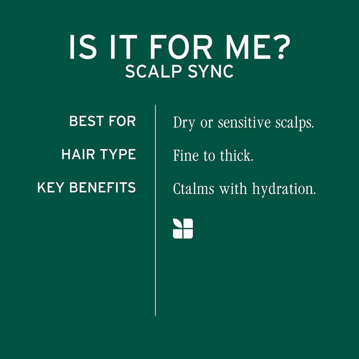 Biolage Scalp Sync Calming Shampoo & Conditioner Set - Hydrating Formula for Dry, Irritated Scalp | 33.8 Fl Oz