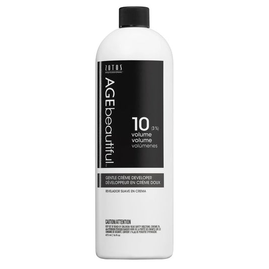AGE beautiful 10 Volume Hair Developer, Cream Developer for Permanent Hair Color, Toners & Lighteners, Salon Professional Gentle Formula for Long-Lasting Color, 16 Fl Oz