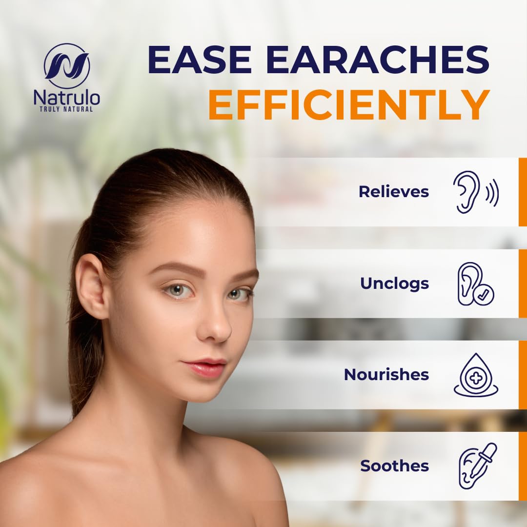 Natural Ear Drops for Ear Infection – Herbal Eardrops for Adults, Children & Pets – Soothes Discomfort, Ear Aches, Itchy Ears, Swimmer's Ear, & Loosens Wax – Kids Safe Ear Oil Made in USA