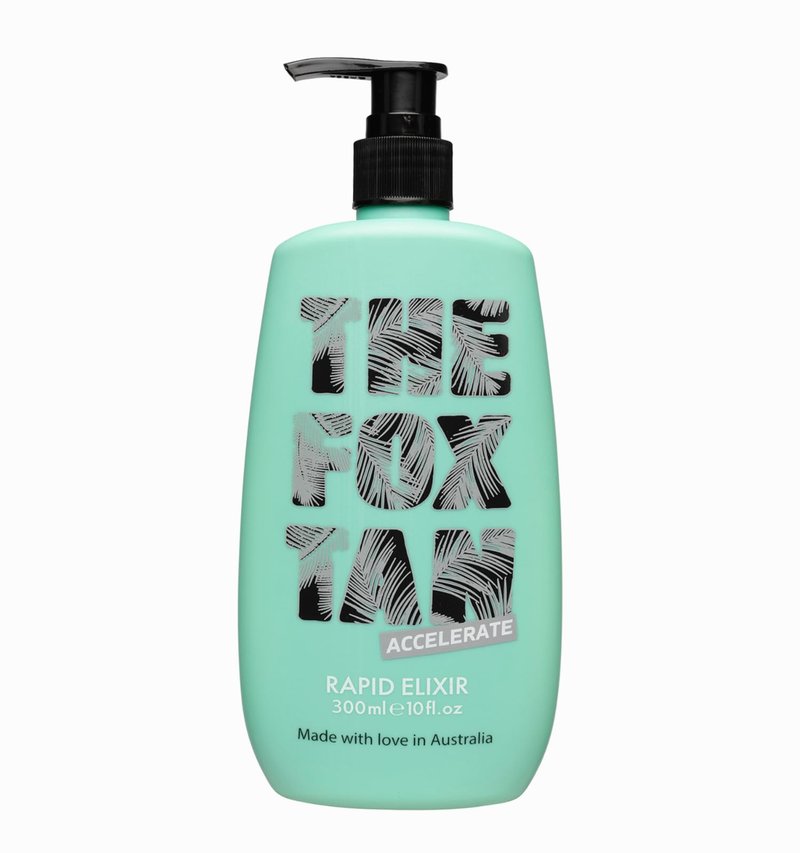 The Fox Tan Rapid Tanning Elixir, Natural Tanning Accelerator Lotion For Darker & Faster Tans, Creates Flawless Tan Skin, Vegan & Cruelty-Free, 300mL
