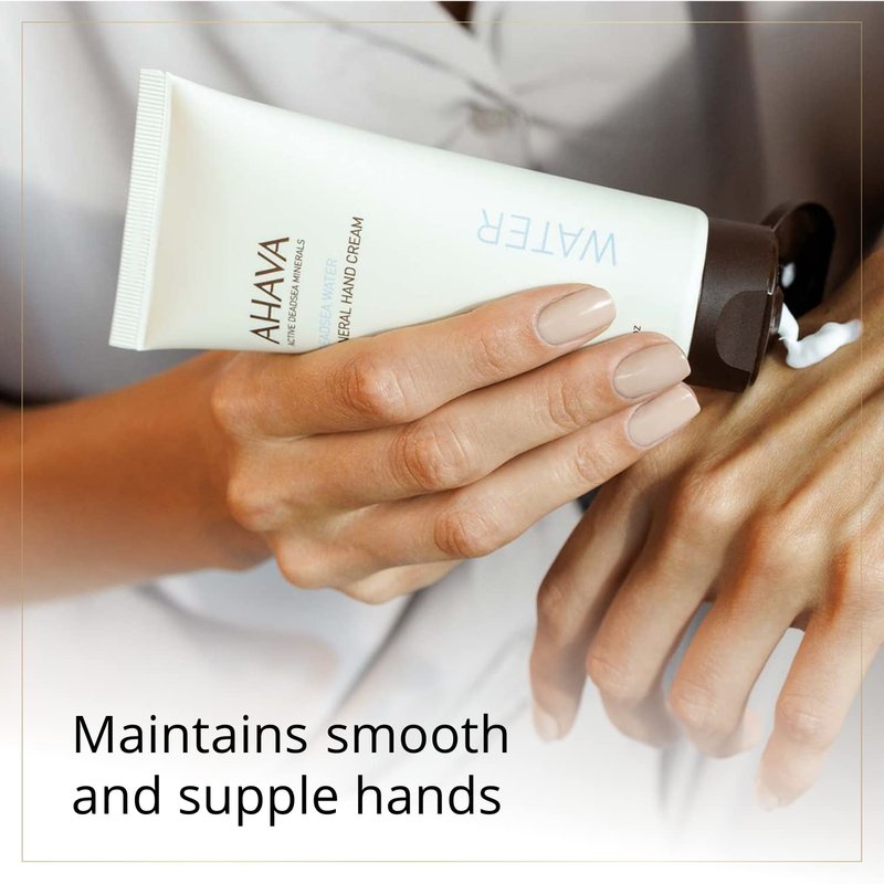 AHAVA Dead Sea Water Mineral Hand Cream - Moisturizing Hand Lotion for Dry, Cracked Skin | Fast Absorbing, Enriched with Osmoter & Witch Hazel
