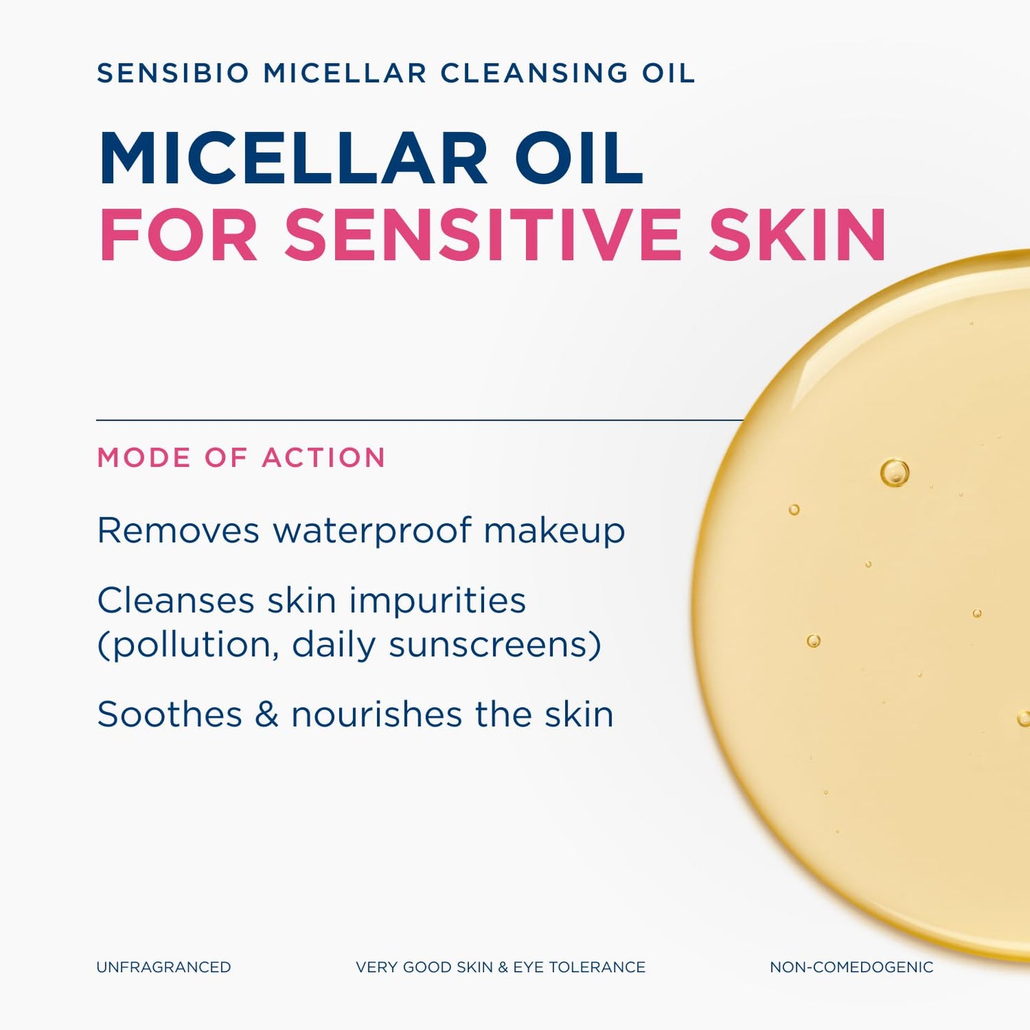 Bioderma Sensibio Micellar Cleansing Oil - Gentle Face Cleanser for Deep Cleansing | 6.7 Fl Oz