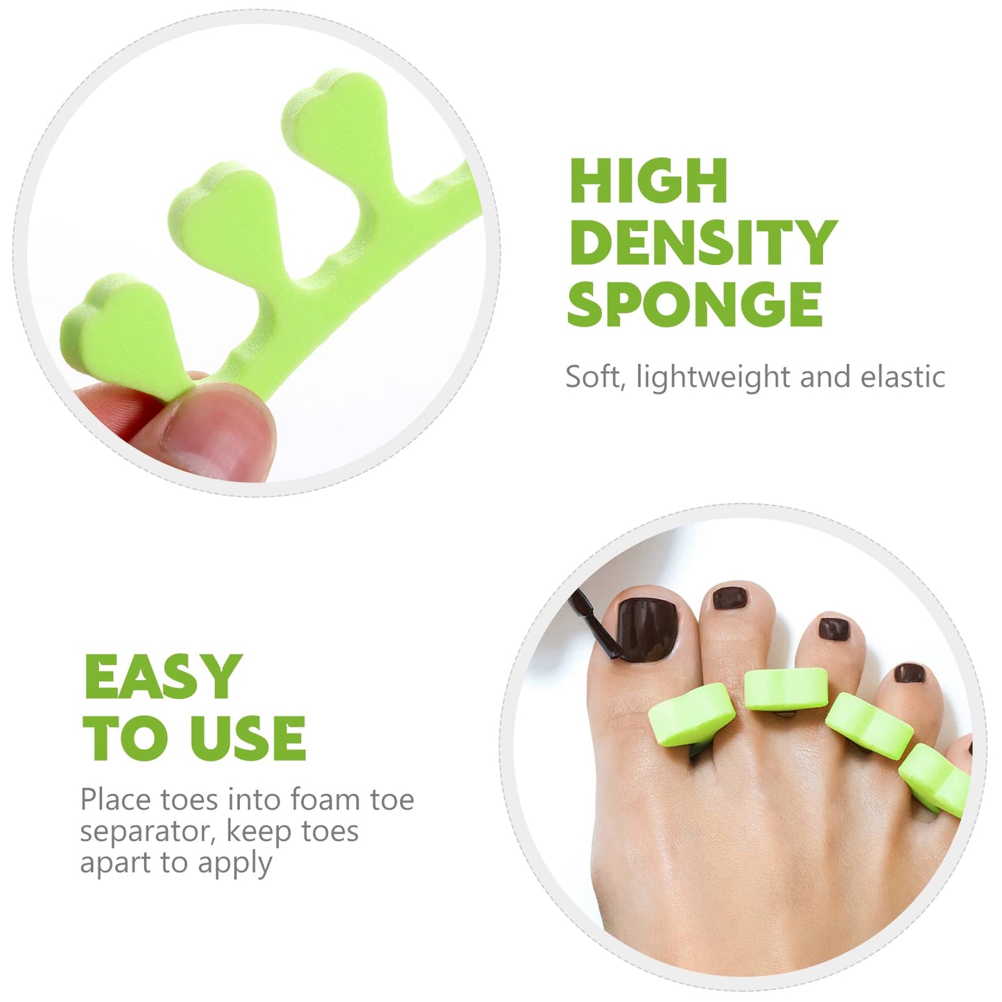 Foam Toe Separators 100 Pairs Comfortable Pedicure Toe Separators Finger Dividers Comfortable Design for Women Men Feet Nail Toenails Art Painting Polish Spa